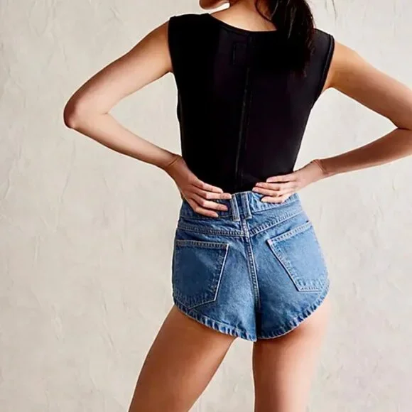 Free People We The Free Prince Street Denim Shorts